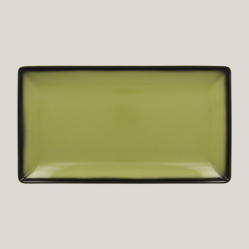 Блюдо прямоугольное RAK Porcelain LEA Light green (зеленый цвет) 33 см - фото 1 - id-p143417432