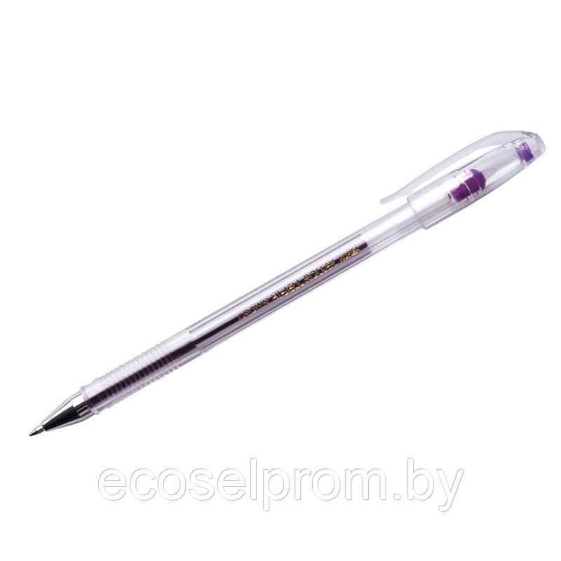 Ручка гелевая Crown "Hi-Jell Color" фиолетовая , 0,7 мм HJR-500H - фото 1 - id-p143436414