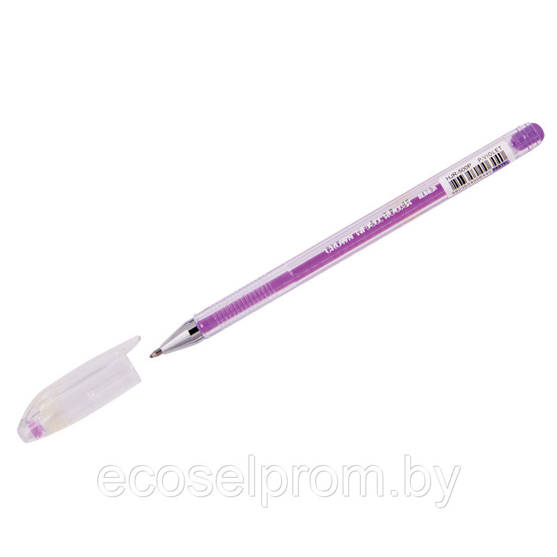 Ручка гелевая Crown "Hi-Jell Pastel" фиолетовая пастель , 0,7 мм HJR-500P - фото 1 - id-p143438182