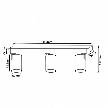 Спот Crystal Lux CLT 017CW3 L450 WH - фото 2 - id-p143439790