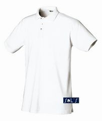 Белая рубашка-поло SUMMER  для нанесения логотипа.
