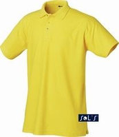 Желтая мужская рубашка-поло SUMMER 170. Для нанесения логотипа.