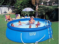 Intex 54914 (28164) Надувной бассейн Intex Easy Set Pool, 457х91 см + фильт. насос, лестница, крышка, подстилк