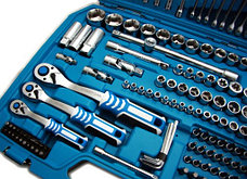 Набор инструментов HOEGERT 1/4", 3/8", 1/2" 6 граней, на 222 предмета, фото 2