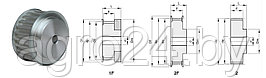 Шкив зубчатый с ребордами под расточку  XL037 F Z 10 Al 