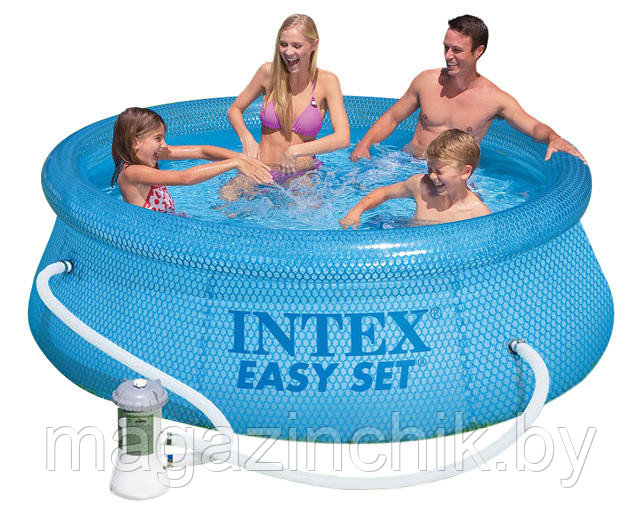 Intex 54912 Надувной бассейн INTEX EASY SET POOL 244x76 см с фильтр-насосом