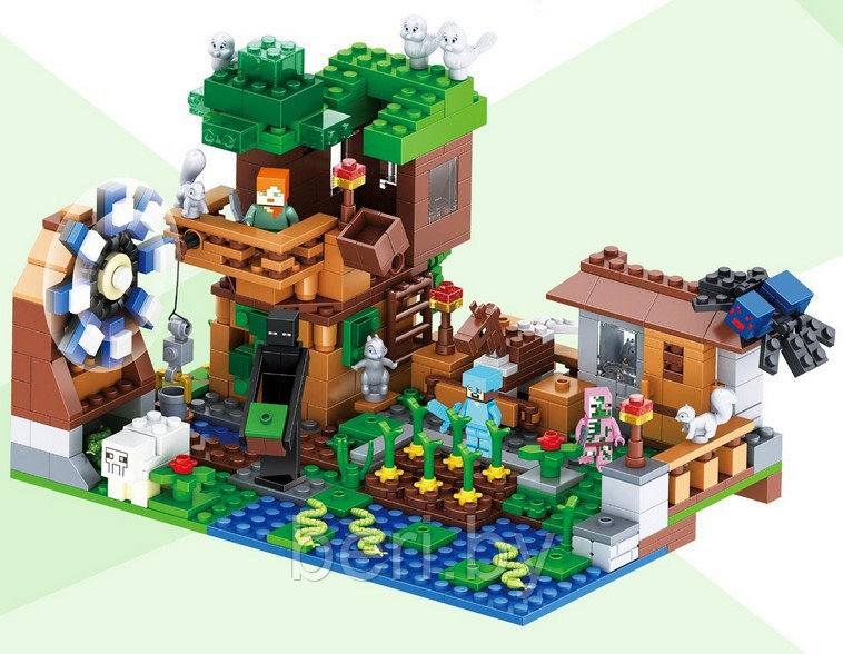 TM7425A Конструктор Tenma Майнкрафт "Загородный дом", 1007 деталей, аналог Лего Minecraft - фото 3 - id-p143485616