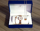 Подарочный набор Swarovski браслет подвеска часы, фото 4