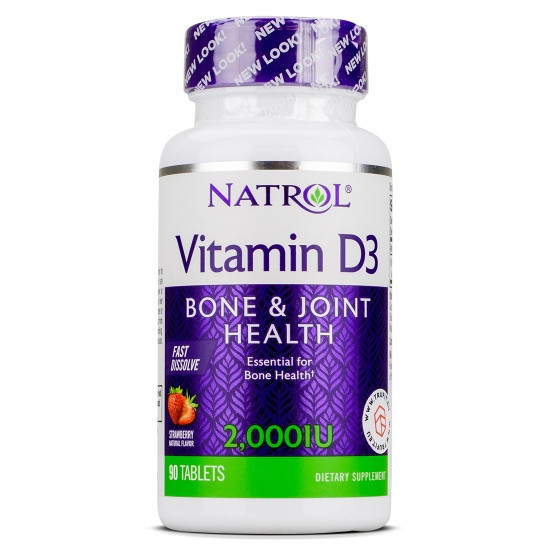 Витамин Д3 Natrol Vitamin D3 2,000 IU Fast Dissolve (90 tab) - фото 1 - id-p143492846