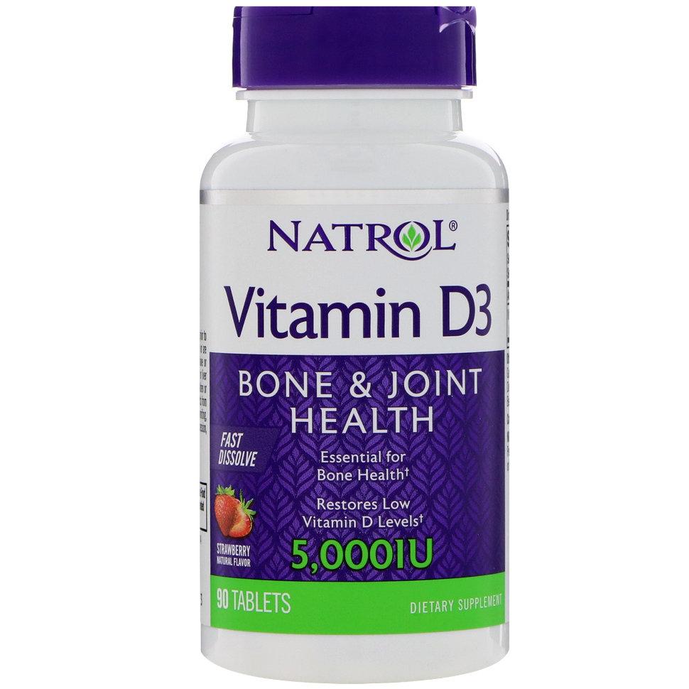 Витамин Д3 Natrol Vitamin D3 5,000 IU FD (90 таб) - фото 1 - id-p143493277