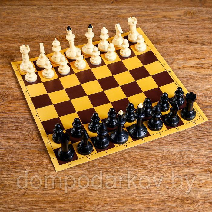 Шахматы "Русские игры" (доска из микрогофры 40х40 см, фигуры пластик, король h=10.2 см) - фото 1 - id-p143499522
