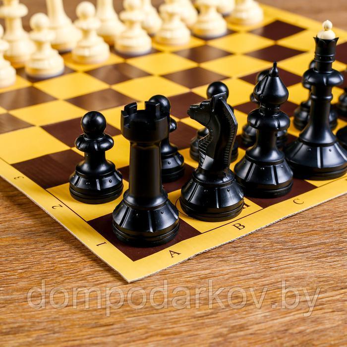 Шахматы "Русские игры" (доска из микрогофры 40х40 см, фигуры пластик, король h=10.2 см) - фото 2 - id-p143499522
