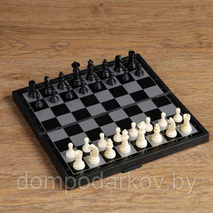 Настольная игра, набор 3в1 "Зук": нарды, шахматы, шашки, магнитная доска 24.5х24.5 см - фото 1 - id-p143500626