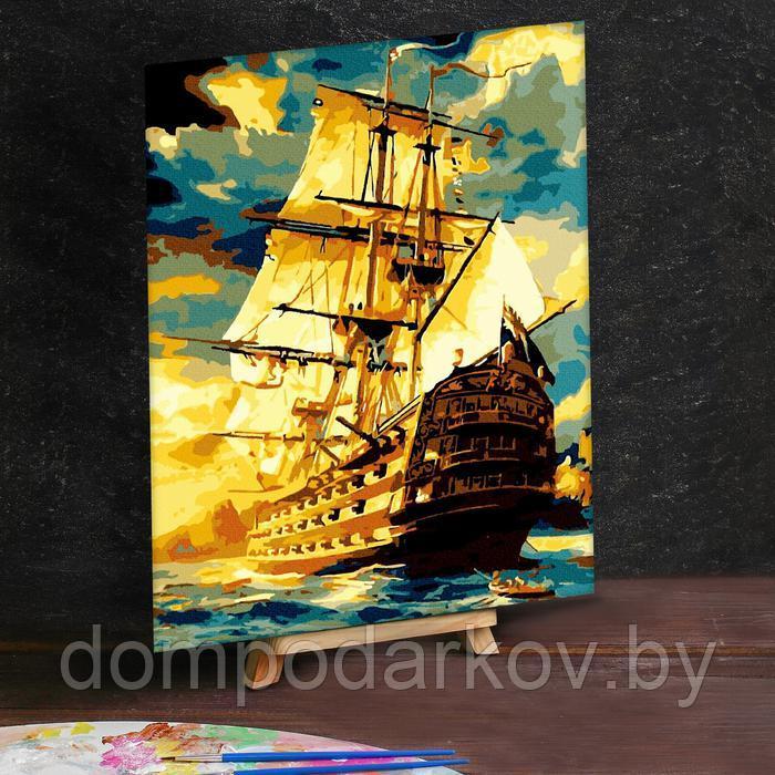 Картина по номерам на холсте 40×50 см «Корабль в океане»