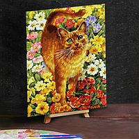 Картина по номерам на холсте 30×40 см «Кот на лужайке»