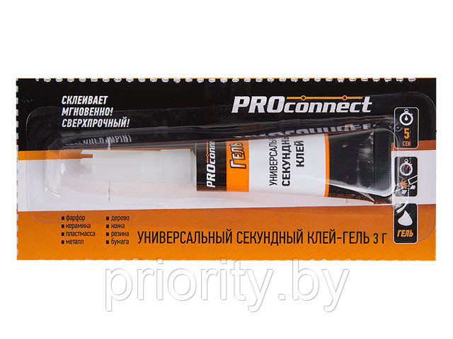 Клей-гель универсальный секундный (3 г) на мульти-карте Proconnect - фото 1 - id-p139815306