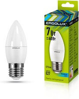 Лампа светодиод. Свеча 7Вт E27 4500K 172-265В Ergolux