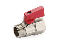 Кран шаровый MINI 1/2" нар.-вн. красная ручка  General Fittings