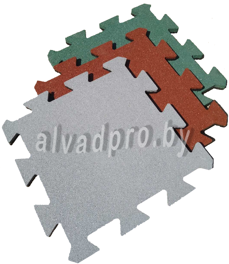 Резиновая плитка-пазл ALVADPRO 500*500*16 мм