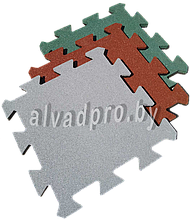 Резиновая плитка-пазл ALVADPRO 500*500*16 мм