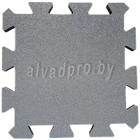Резиновая плитка-пазл серая ALVADPRO 500*500*16 мм