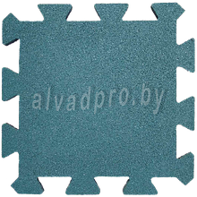 Резиновая плитка-пазл зеленая ALVADPRO 500*500*16 мм