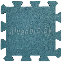 Резиновая плитка-пазл зеленая ALVADPRO 500*500*16 мм