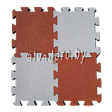 Резиновая плитка-пазл красная ALVADPRO 500*500*16 мм, фото 2