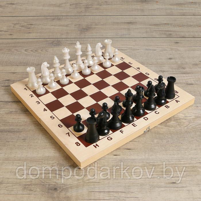 Шахматы гроссмейстерские (доска дерево 42х42 см, фигуры пластик, король h=10.5 см) - фото 1 - id-p143574883
