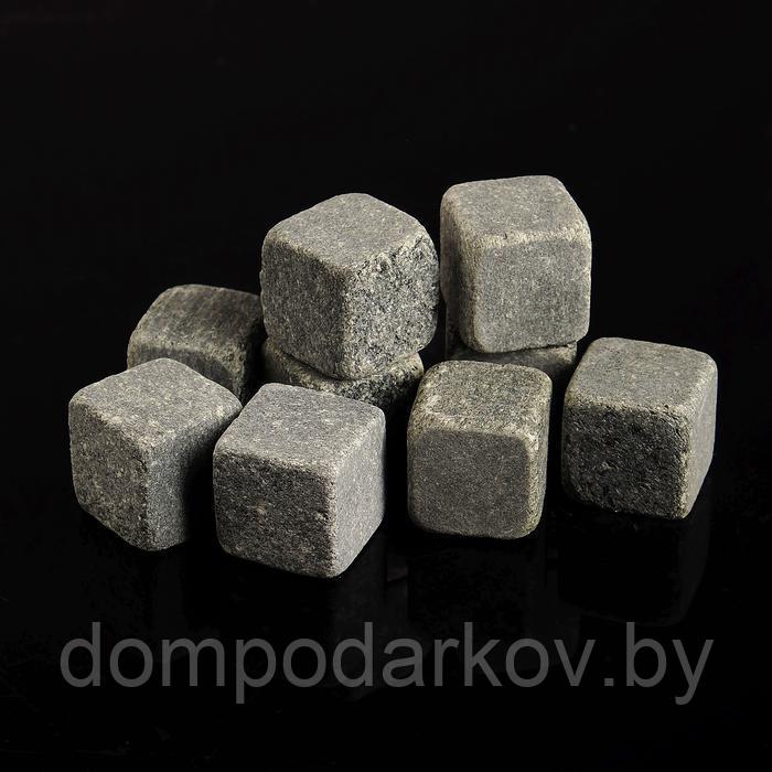 Камни для виски, 9 шт, с мешочком, размер камня 2×2×2 см - фото 4 - id-p101272798