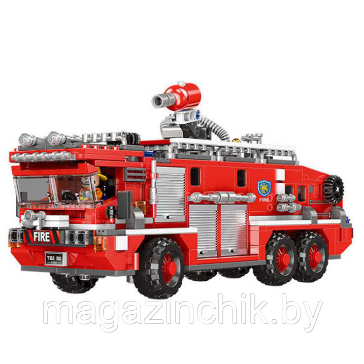 Конструктор Пожарная машина с водометом, XB-03030, аналог Лего - фото 2 - id-p143576298