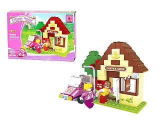 Конструктор Aucsini Toys “Страна Чудес” – Кофейня, 123 детали
