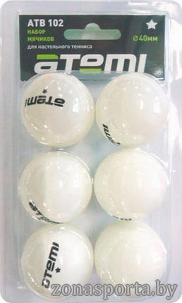 Мячи для настольного тенниса ATEMI Набор мячей д/наст.тенниса ATEMI 1*, фото 2