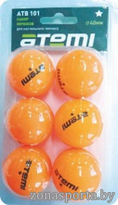 Мяч д/наст.тенниса  ATEMI 1*  оранж.