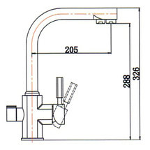 Смеситель  c подключением питьевой системы Kaiser 40144 Хром, фото 3