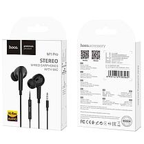 Наушники Hoco M1 EarPods Pro с микрофоном /BASS, разъем 3,5 мм, черный/, фото 3