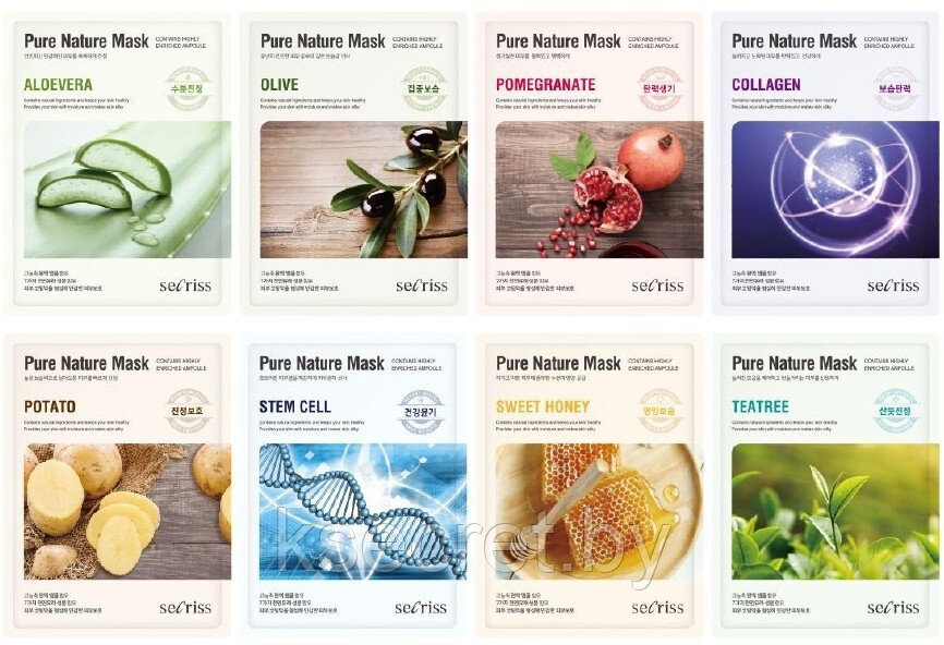 АН Secriss Маска для лица тканевая Secriss Pure Nature Mask Pack- Stem cell 25мл - фото 2 - id-p143600671