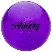 Мяч для художественной гимнастики Amely 190 мм (фиолетовый, с блестками) (арт. AGB-102-19-PU)