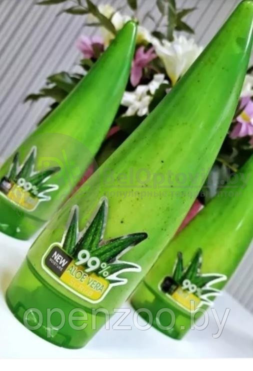 Ликвидация Универсальный скраб для лица и тела ALOE VERA 99, 260 ml (нежное очищение, интенсивное увлажнение). - фото 4 - id-p143611198