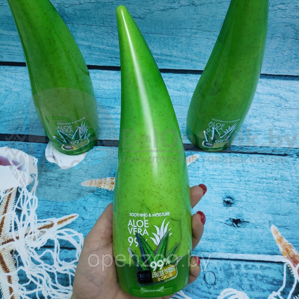 Ликвидация Универсальный скраб для лица и тела ALOE VERA 99, 260 ml (нежное очищение, интенсивное увлажнение). - фото 6 - id-p143611198