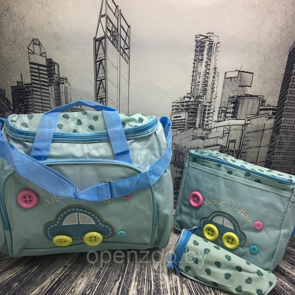 Комплект сумок для мамы - вещей малыша Cute as a Button, 3 шт. Голубая - фото 6 - id-p143611200