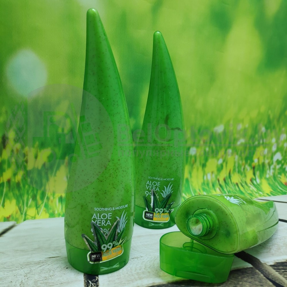 Ликвидация Универсальный скраб для лица и тела ALOE VERA 99, 260 ml (нежное очищение, интенсивное увлажнение). - фото 8 - id-p143612215