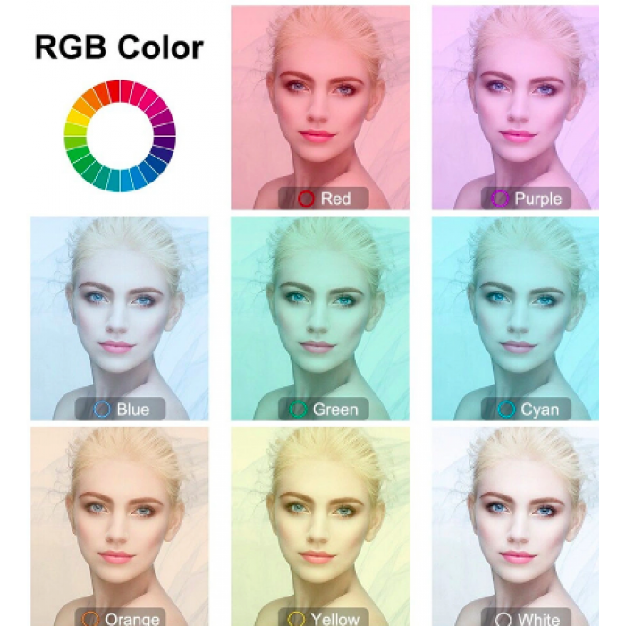 Кольцевая цветная лампа RL-18 RGB 45 с гарантией 2 года - фото 7 - id-p143662810