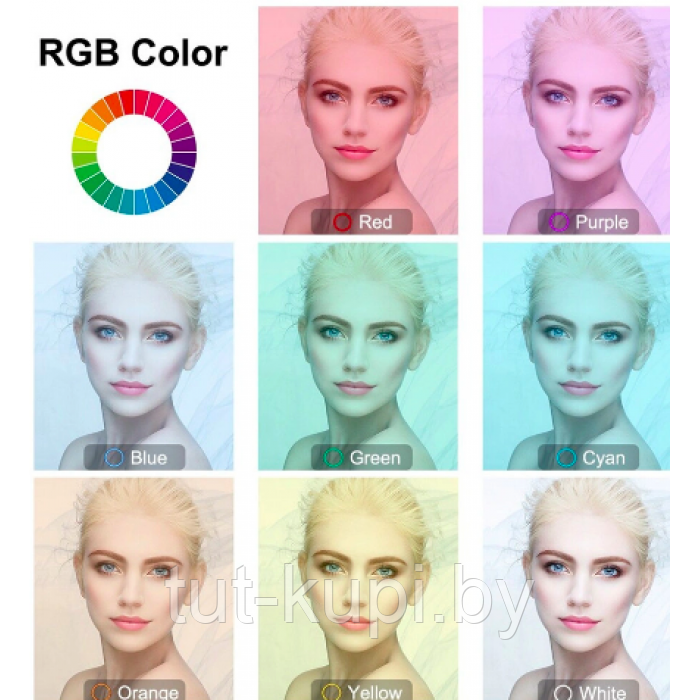 Кольцевая цветная лампа RL-18 RGB 45 с гарантией 2 года - фото 7 - id-p143662820