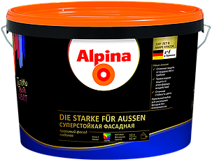 Краска Alpina Суперстойкая фасадная (Alpina Die Starke für Aussen) База 3, прозрачная, 2.35 л., фото 2