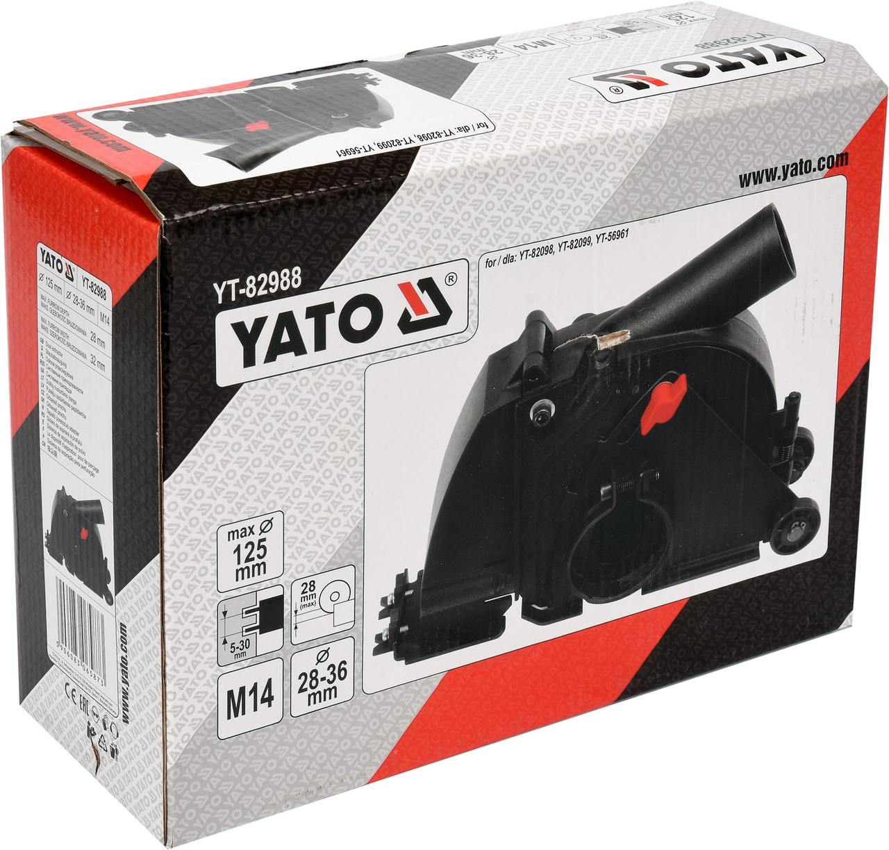 Кожух защитный с пылеотводом для углошлифмашины d125мм"Yato"YT-82988 - фото 3 - id-p143669705