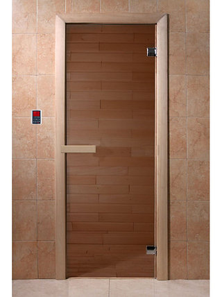 Дверь для бани стеклянная DoorWood, бронза, 700x1800, фото 2
