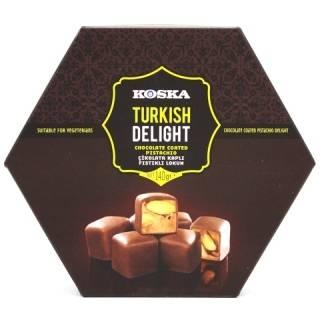 Рахат лукум KOSKA с фисташками в молочном шоколаде, 140 гр. (Турция) - фото 1 - id-p143712535
