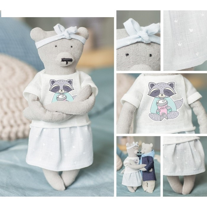 Мягкая игрушка «Домашняя медведица Лорен», набор для шитья, 18 × 22.5 × 2 см - фото 1 - id-p143724995