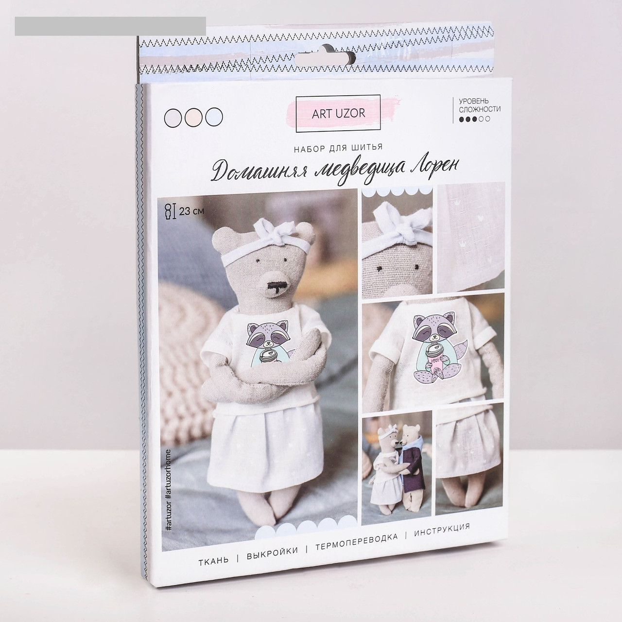 Мягкая игрушка «Домашняя медведица Лорен», набор для шитья, 18 × 22.5 × 2 см - фото 2 - id-p143724995